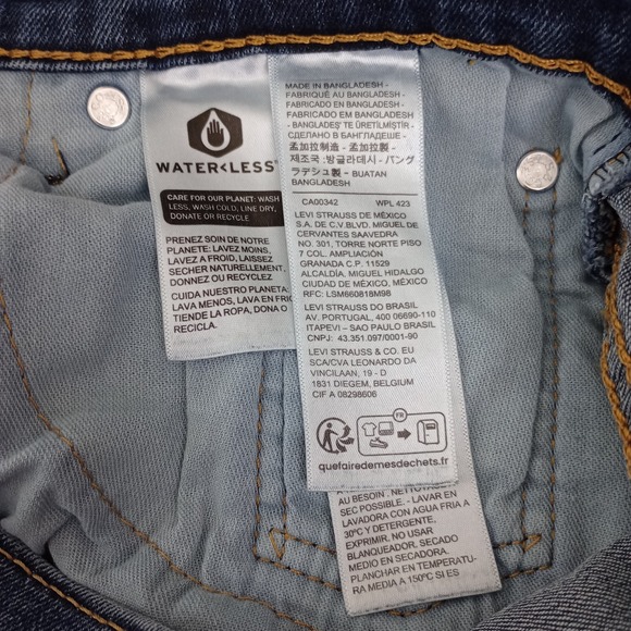 Levi's 511 Slim Jeans Men's Straight leg W29 L30 Blue Denim  Pocket Flaw - Picture 12 of 16